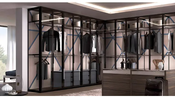Armadio angolare Glass di Olivieri