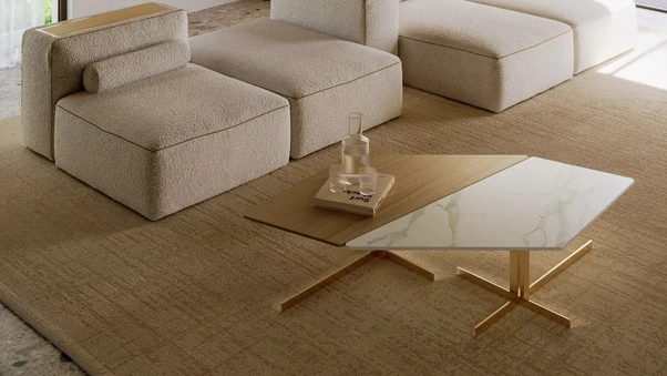 Tavolino Bento in legno e SuperMarmo di Bontempi