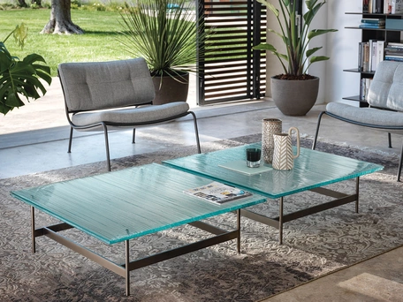 Tavolino in vetro Waves di Fiam