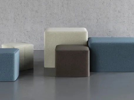 Pouf in tessuto disponibile in cinque misure diverse Porter di Doimo Salotti