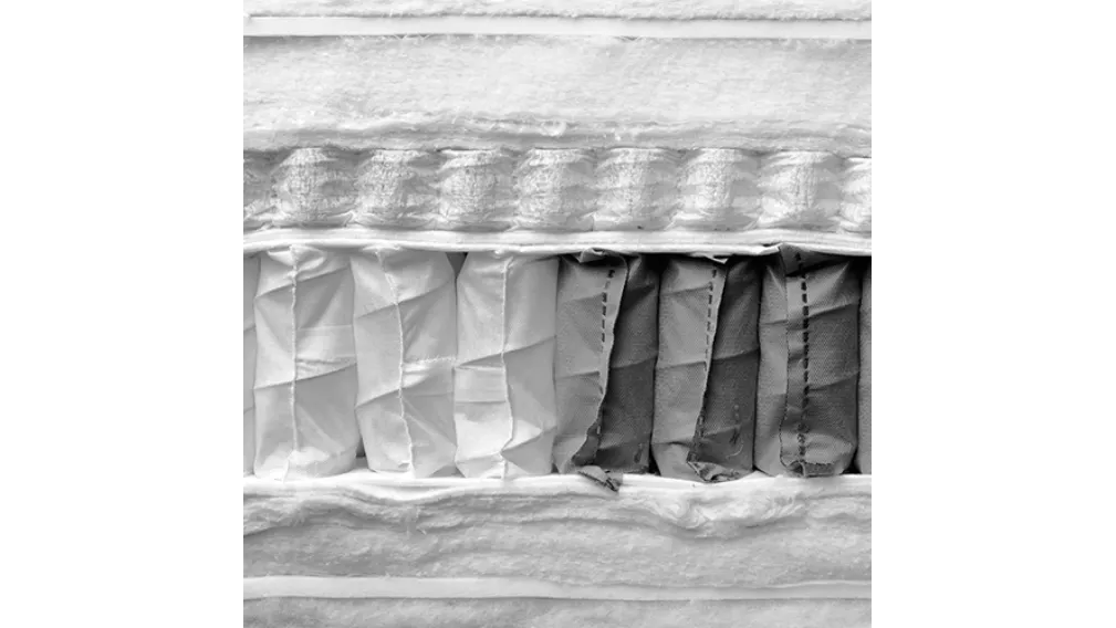 Materasso Comfort in lattice, cotone, micromolle e molle insacchettate di Flou