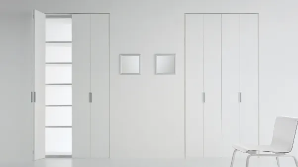 Porta per interni in laccato bianco Click a soffietto di RES Italia