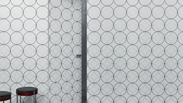 Porta Rasomuro 55s pattern geometrico di Lualdi
