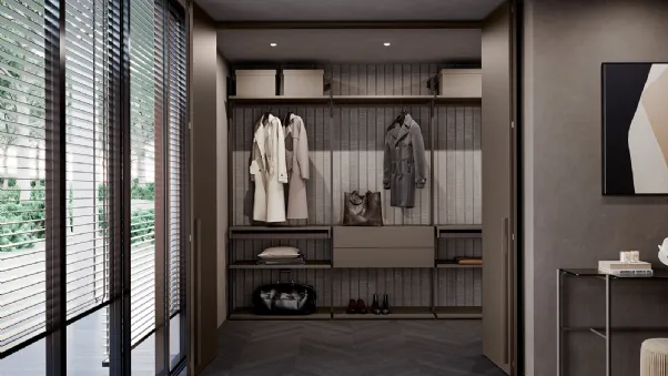 Cabina Armadio Loft in laccato Fango opaco di Olivieri