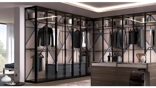 Armadio angolare Glass di Olivieri