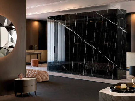 Armadio Glass Vetro Marmo Sahara di Olivieri