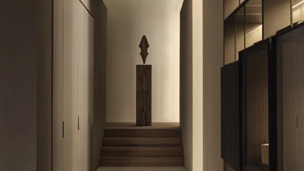 Armadio Gliss su misura Master Linear Doors in laccato opaco di Molteni & C