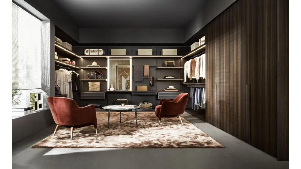 Cabina Armadio con ante battenti in legno Master Dresssing di Molteni & C