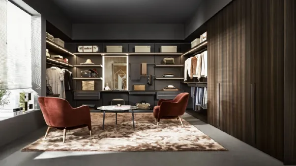 Cabina Armadio con ante battenti in legno Master Dresssing di Molteni & C