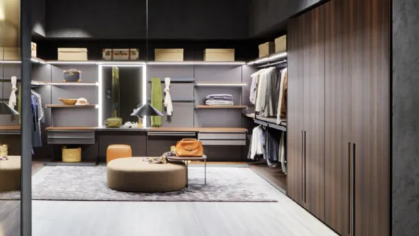 Armadio con ante battenti Gliss Master Niche in legno di Molteni & C