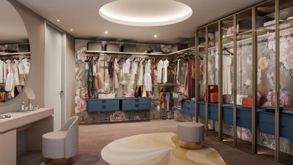 Cabina Armadio Glass in laccato e vetro di Olivieri