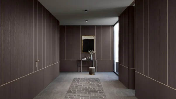 Armadio battente Style in Rovere Fumo di Olivieri