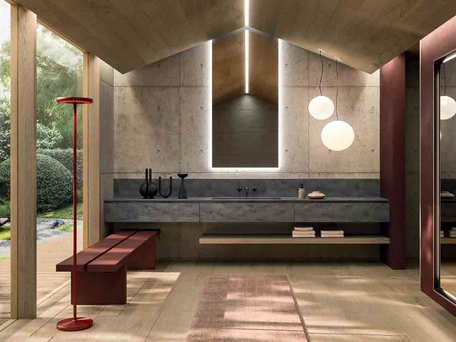 Mobile da Bagno sospeso 360Gradi_Concept_04 in Corian di Altamarea