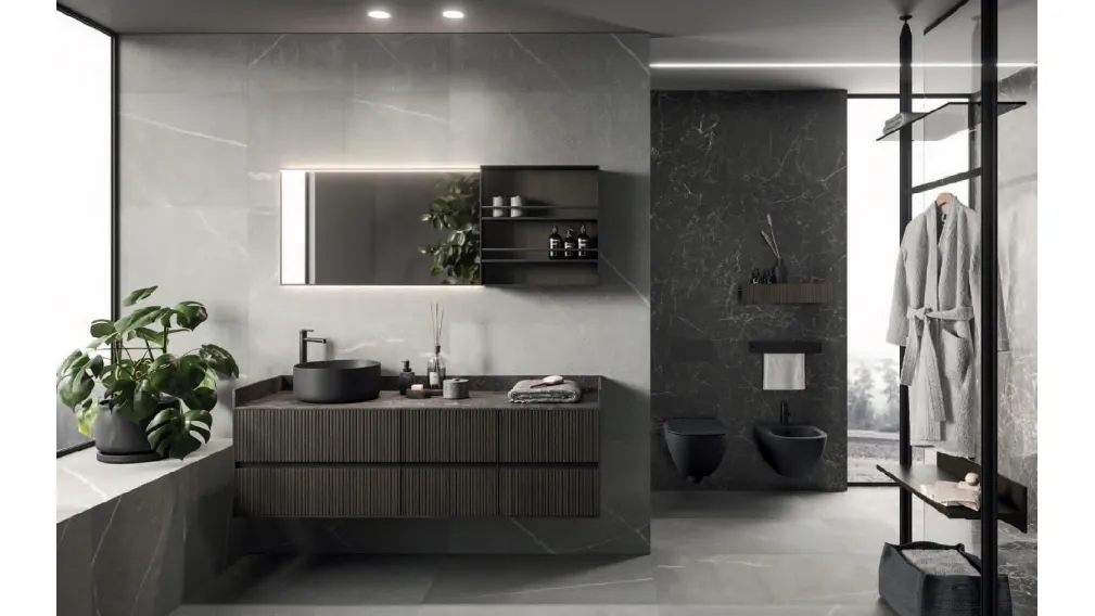 Mobile da Bagno Modo Project 10 in Rovere e Gres di Altamarea