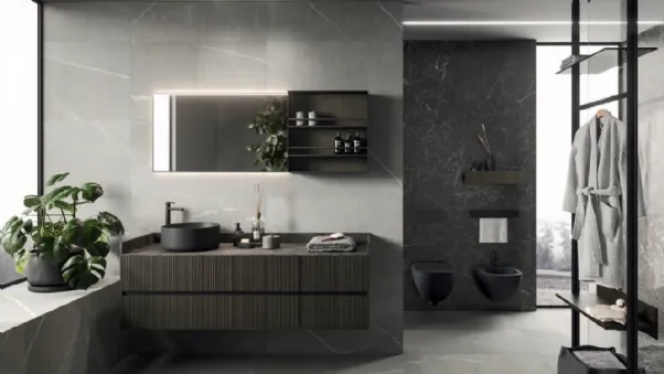 Mobile da Bagno Modo Project 10 in Rovere e Gres di Altamarea