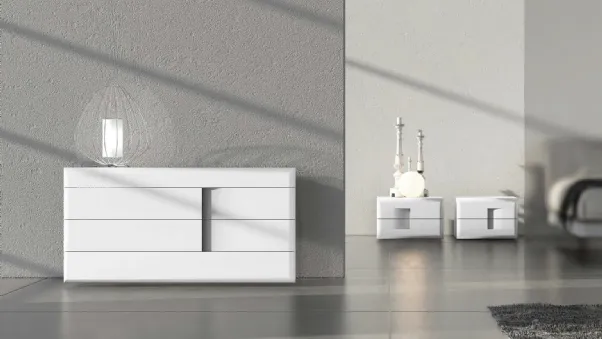 Gruppo Notte in laccato opaco bianco Prestige 02 di Voltan