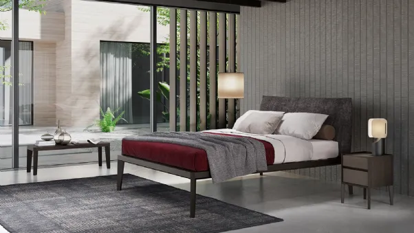 Letto con testiera Andrea Rovere Carbon di Olivieri