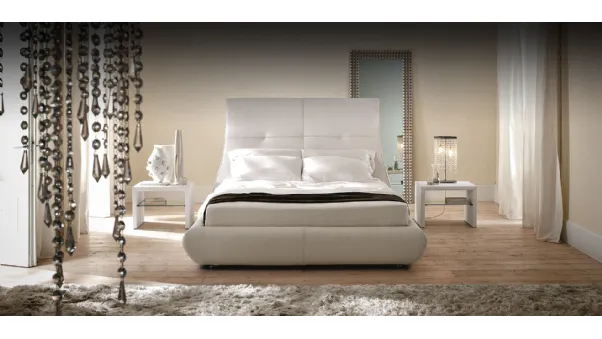 Letto Matisse con testiera importante e box contenitore di Cattelan Italia