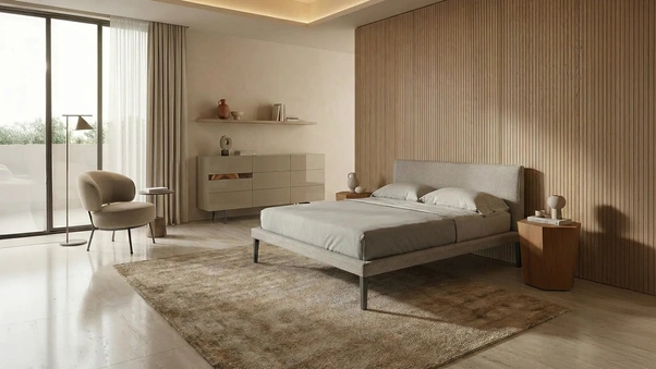 Letto Ebridi Tessile di Horm