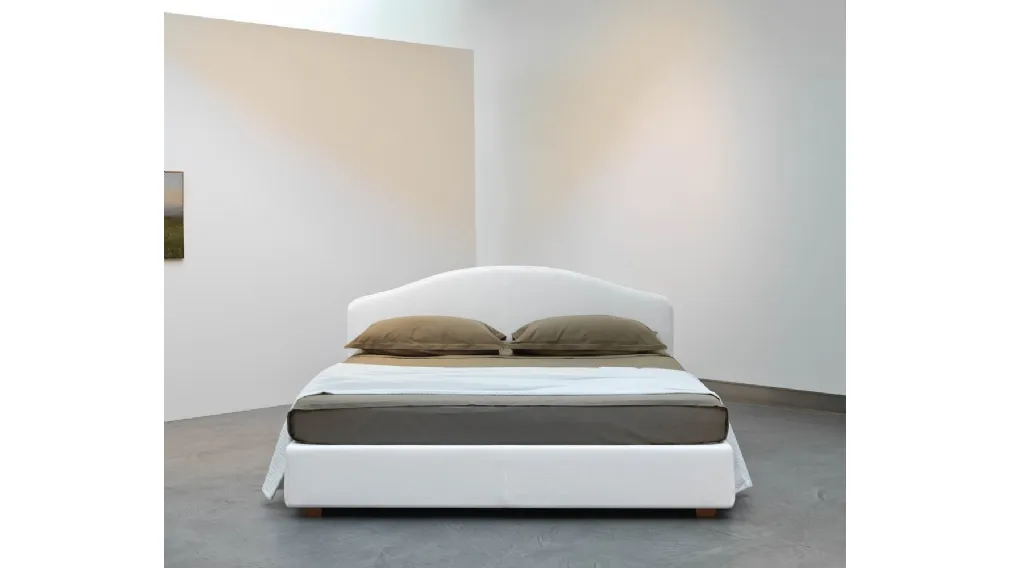 Letto in tessuto con testiera Elba di Horm