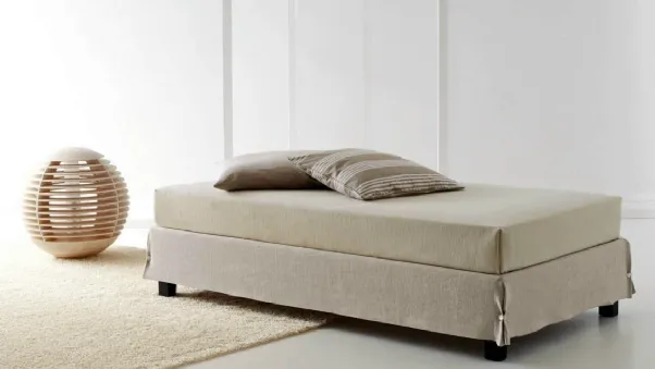Letto singolo in tessuto sfoderabile Sommier White di Horm