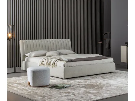 Letto in tessuto imbottito con box contenitore Tonight di Bonaldo