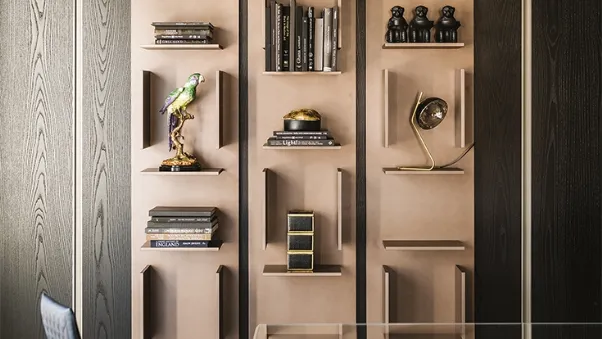 Libreria componibile a muro in legno Fifty di Cattelan Italia