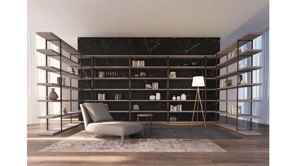 Libreria angolare divisoria componibile New York di Olivieri