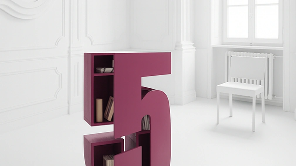 Libreria Numero Contenitore di Voltan