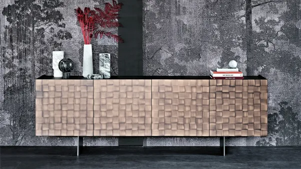 Madia Arizona Crossing in legno Brushed Bronze di Cattelan Italia