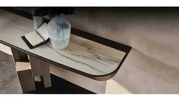Consolle in ceramica effetto marmo Skyline Keramik Premium di Cattelan Italia