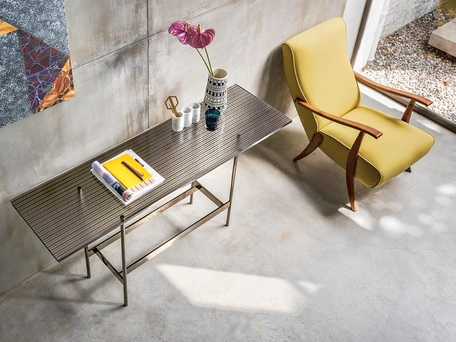 Mobile ingresso Consolle Waves con top in vetro di Fiam