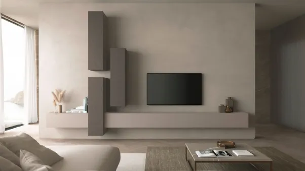 Parete Attrezzata sospesa Cube 6 005 di Olivieri