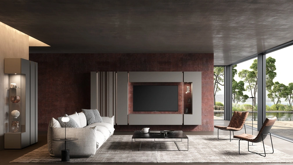 Parete Attrezzata Soggiorno Bassorilievo 41 di Voltan