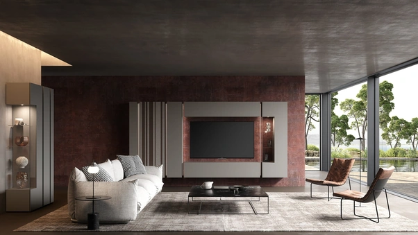 Parete Attrezzata Soggiorno Bassorilievo 41 di Voltan