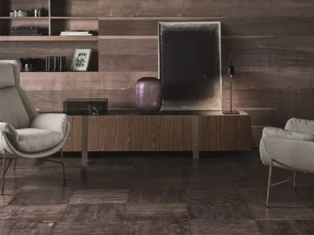 Poltroncina in tessuto con struttura in metallo Beetle di Ditre Italia