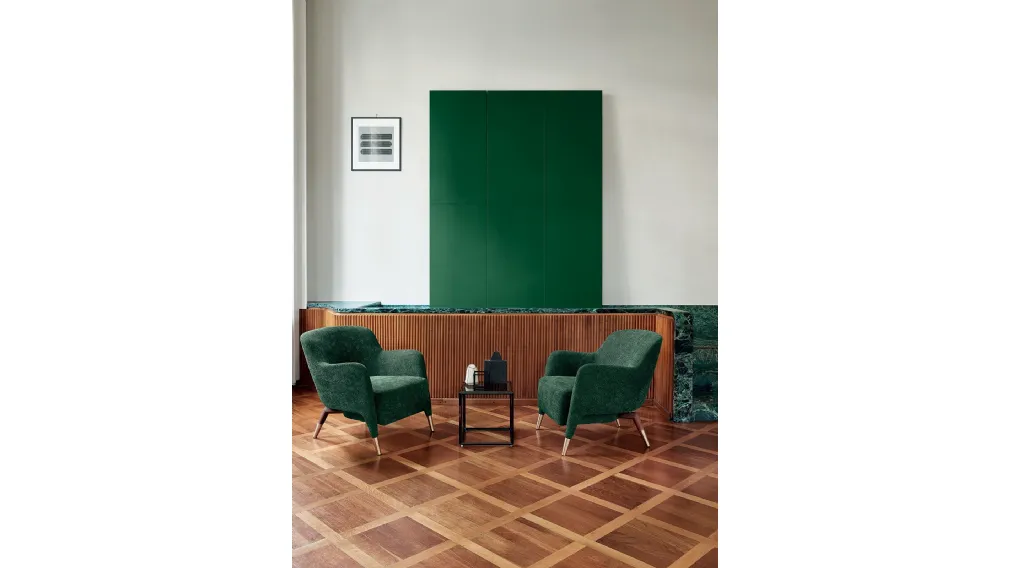 Poltrona di design in tessuto D 151 4 di Molteni & C