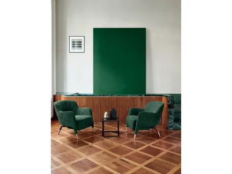 Poltrona di design in tessuto D 151 4 di Molteni & C