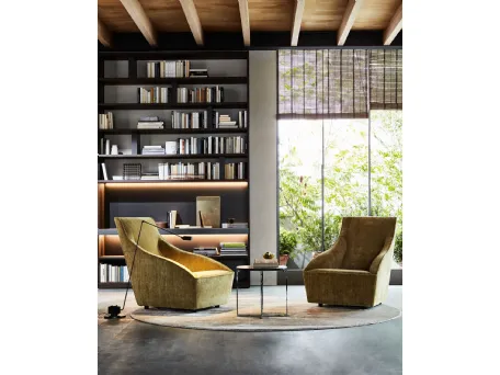 Poltrona di design in tessuto imbottito Doda Doda Low di Molteni & C