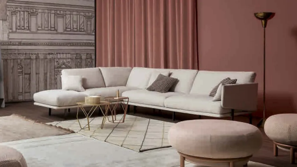 Divano ad angolo in tessuto Structure Sofa di Bonaldo