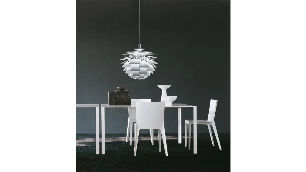 Sedia di design Alfa in poliestere e resina di Molteni & C