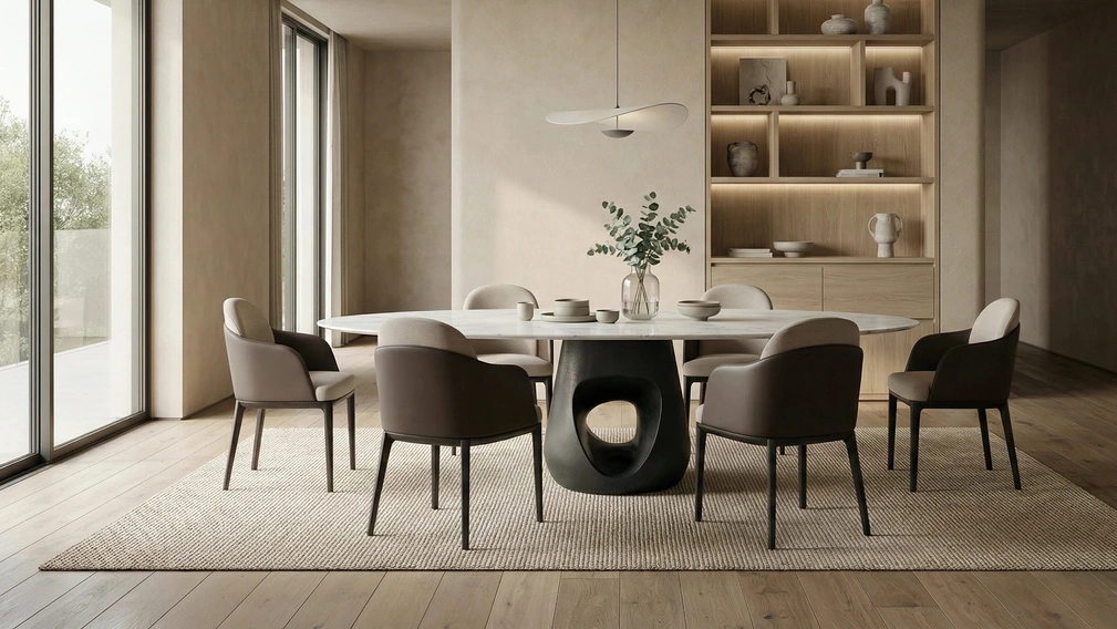 Sedia Piccadilly Poltroncina in tessuto e pelle di Horm