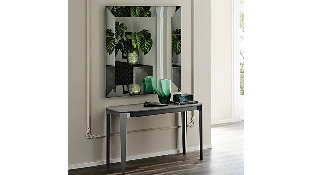 Consolle allungabile con piano in laminato e base in acciaio Nemo di Cattelan Italia
