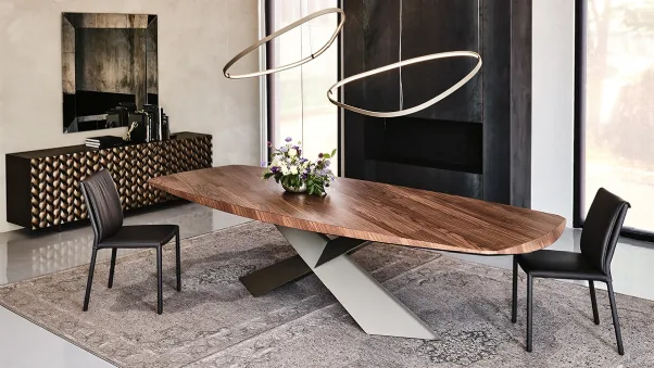 Tavolo con piano in legno Tyron Wood di Cattelan Italia