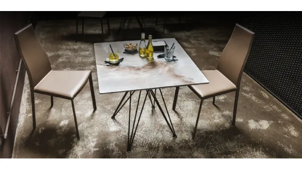 Tavolo quadrato in ceramica Ralph Keramik Bistrot di Cattelan Italia