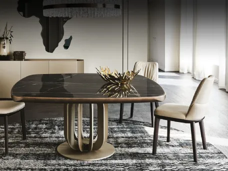Tavolo in ceramica con piano quadrato con angoli smussati Soho Keramic Premium di Cattelan Italia