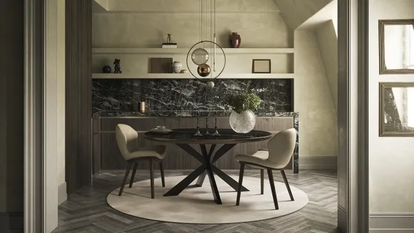 Tavolo Spider Keramik Premium Round di Cattelan Italia