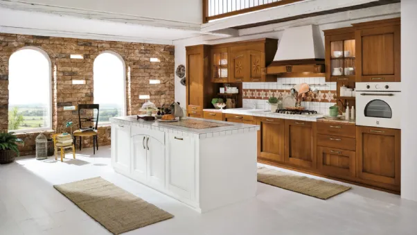 Cucina Classica lineare in legno Alba di Ar-Tre