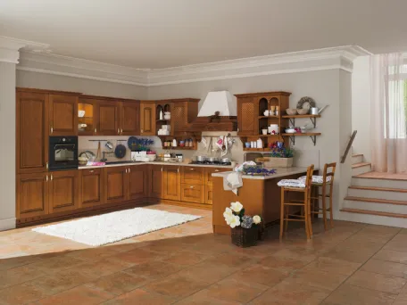 Cucina Classica angolare in legno di ciliegio Contessa di Ar-Tre