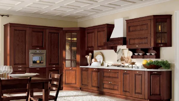 Cucina Classica angolare in legno Paesana di Ar-Tre